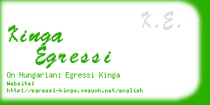 kinga egressi business card